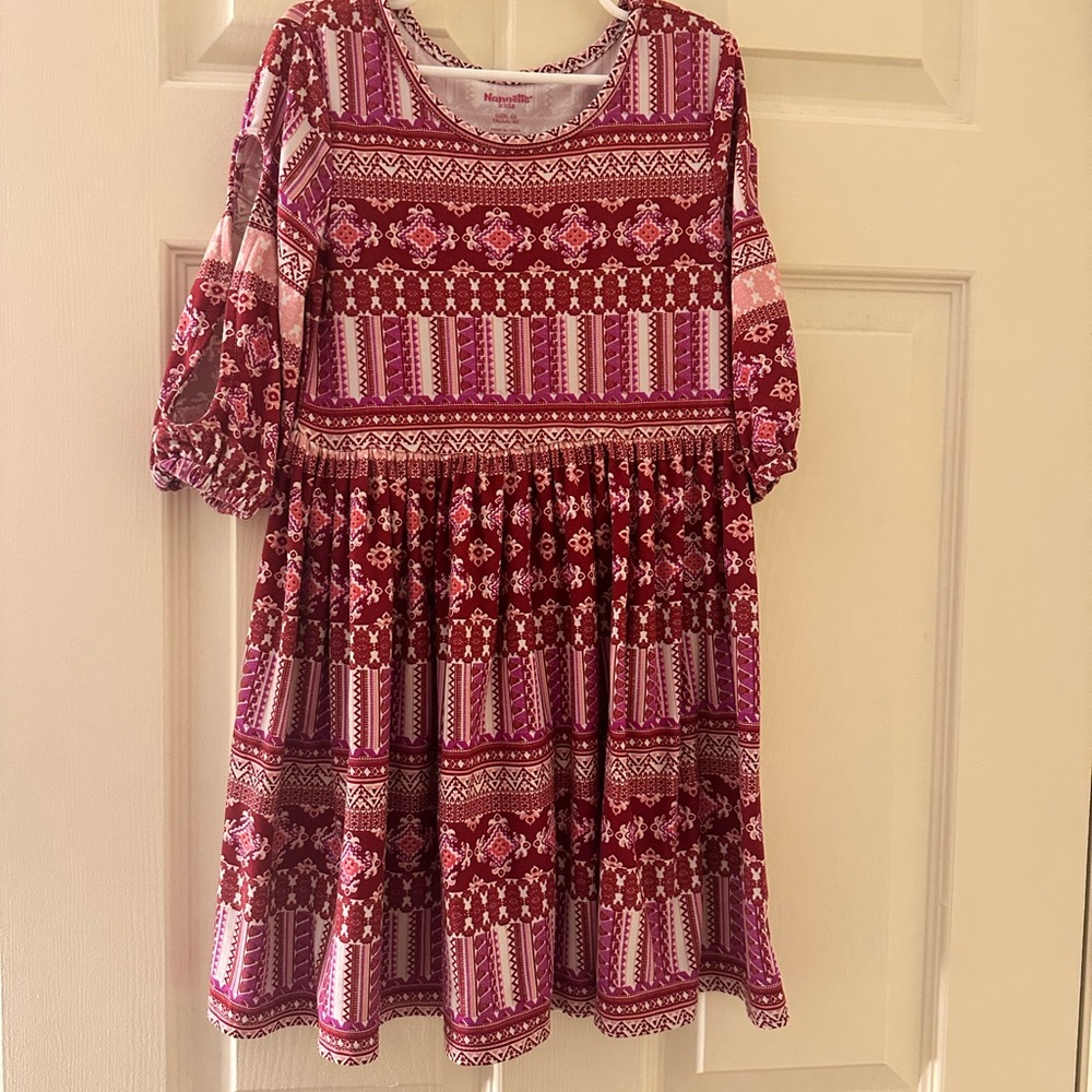 Pink Floral Kids Dress